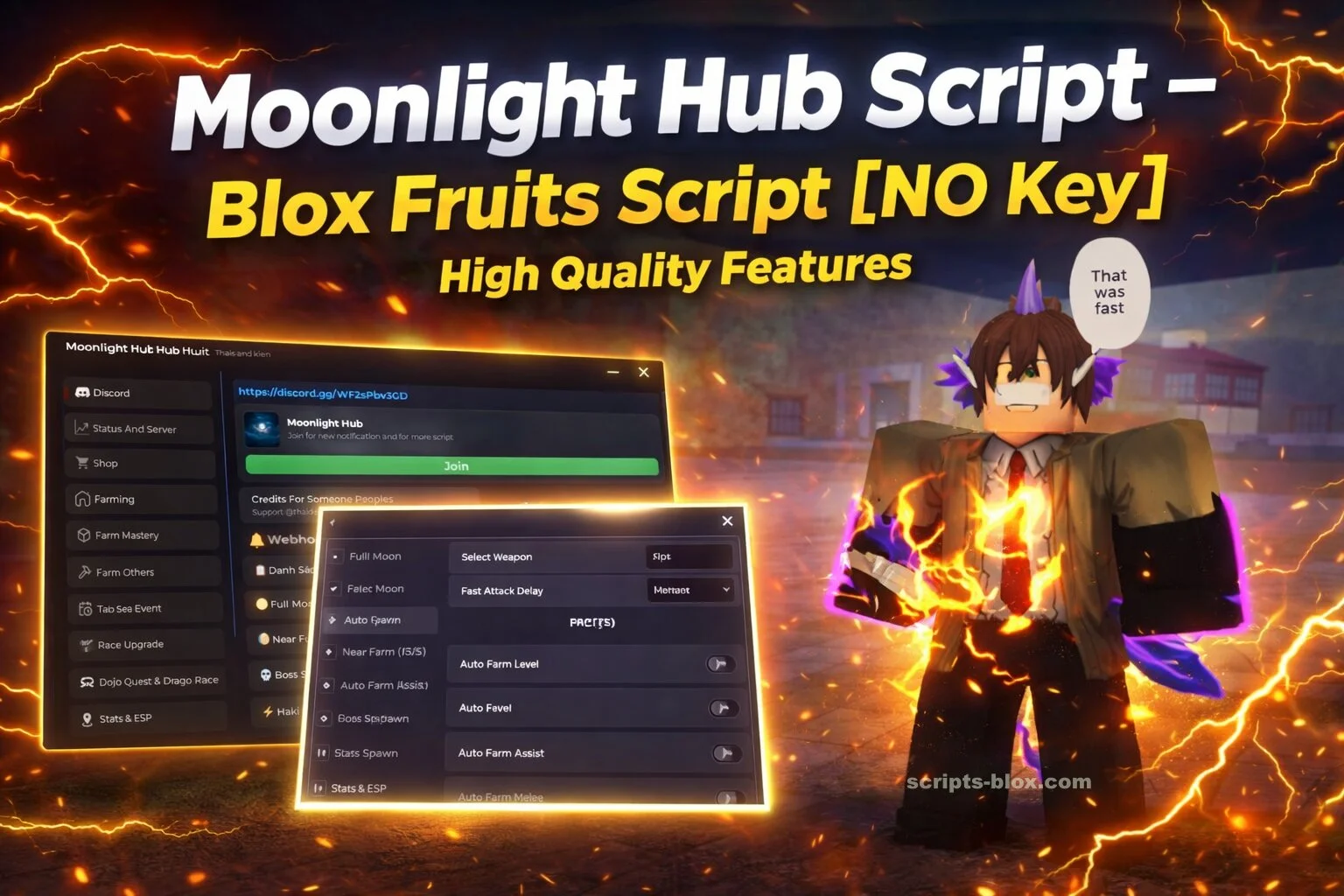 Moonlight Hub Script - Blox Fruits Script [NO Key] » Roblox Scripts Hub ...