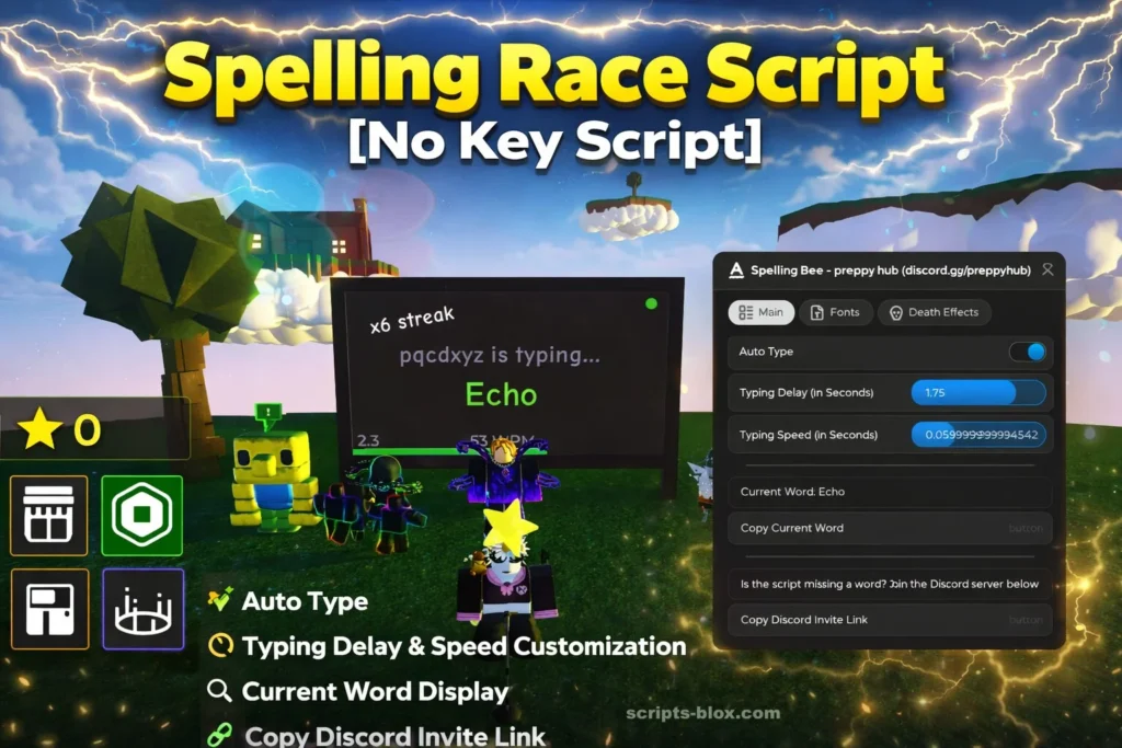 Spelling Race Script