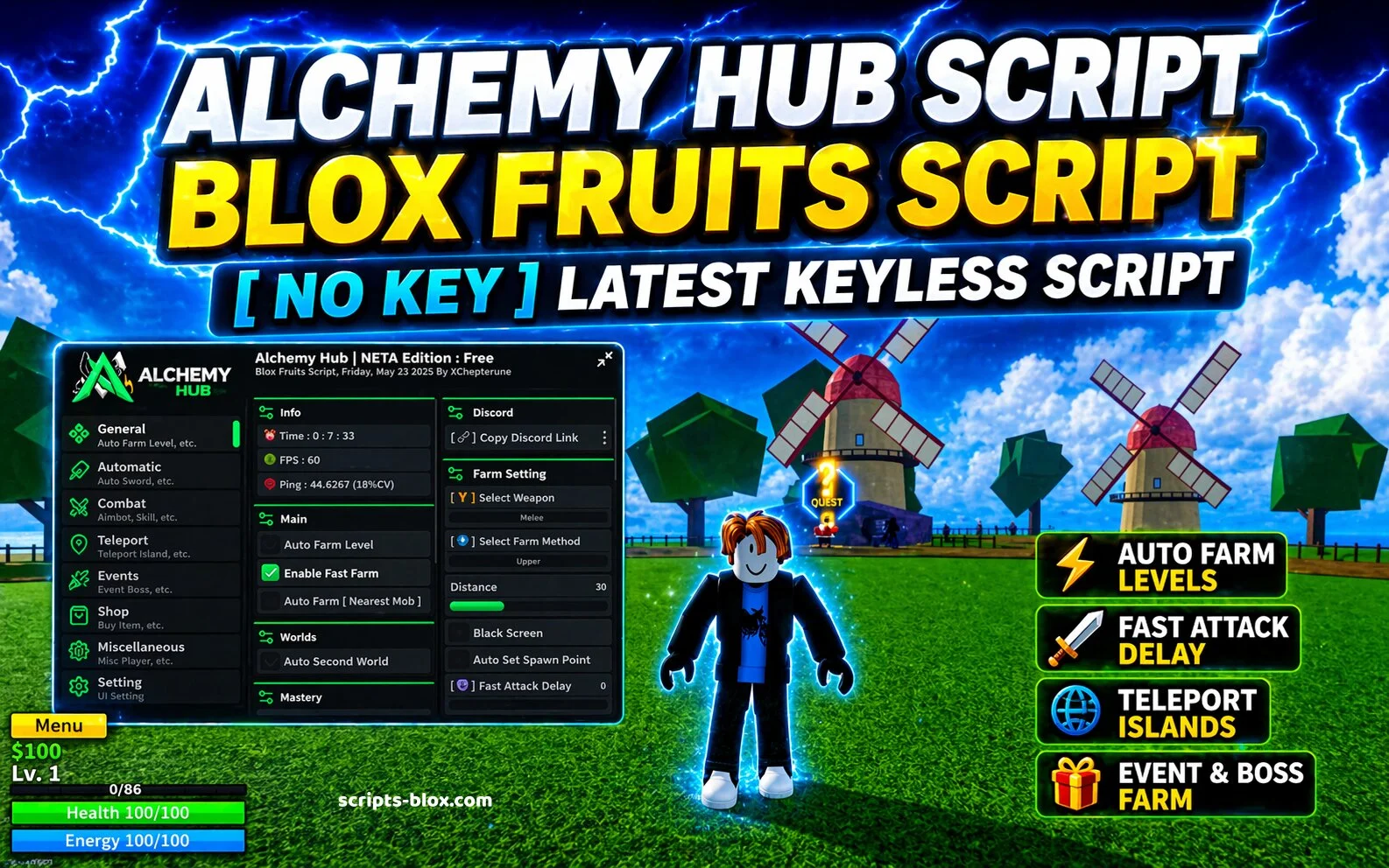 Alchemy Hub Script » Blox Fruits Script [No Key] » Roblox Scripts Hub ...