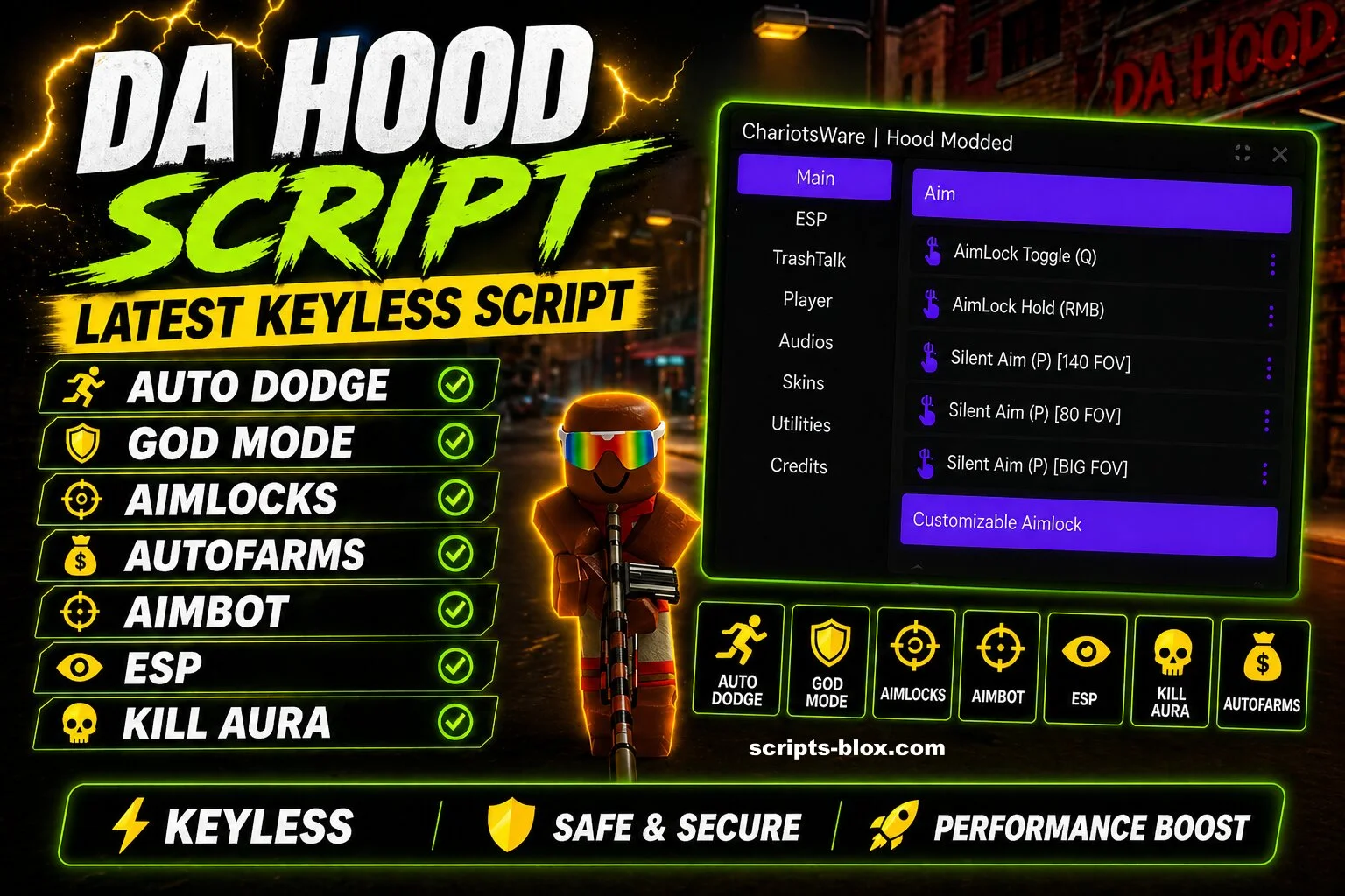 Da Hood Script Roblox » [Aimlock, No Key]
