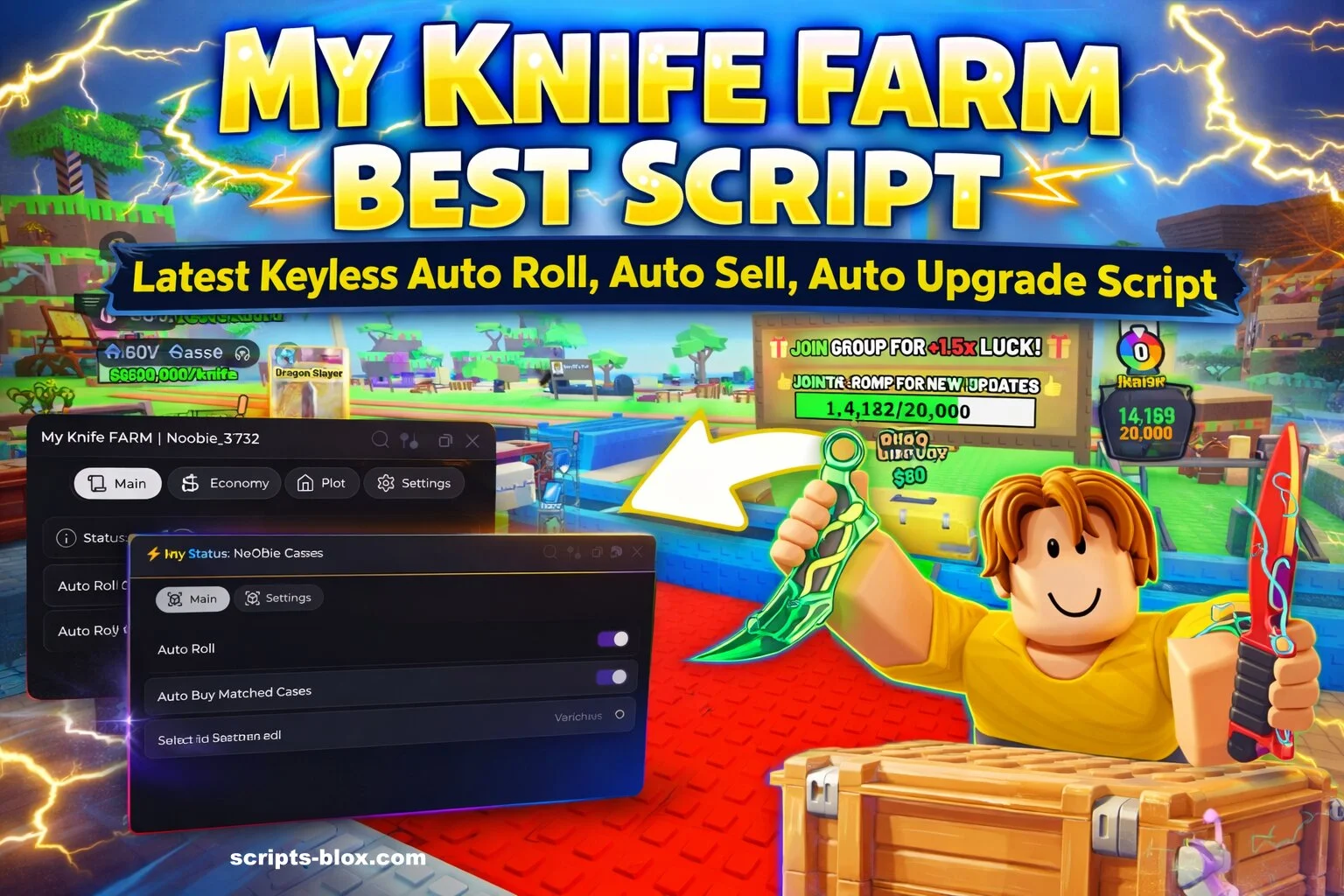 My Knife Farm Script » Auto Roll, Auto Sell [No Key] » Roblox Scripts ...
