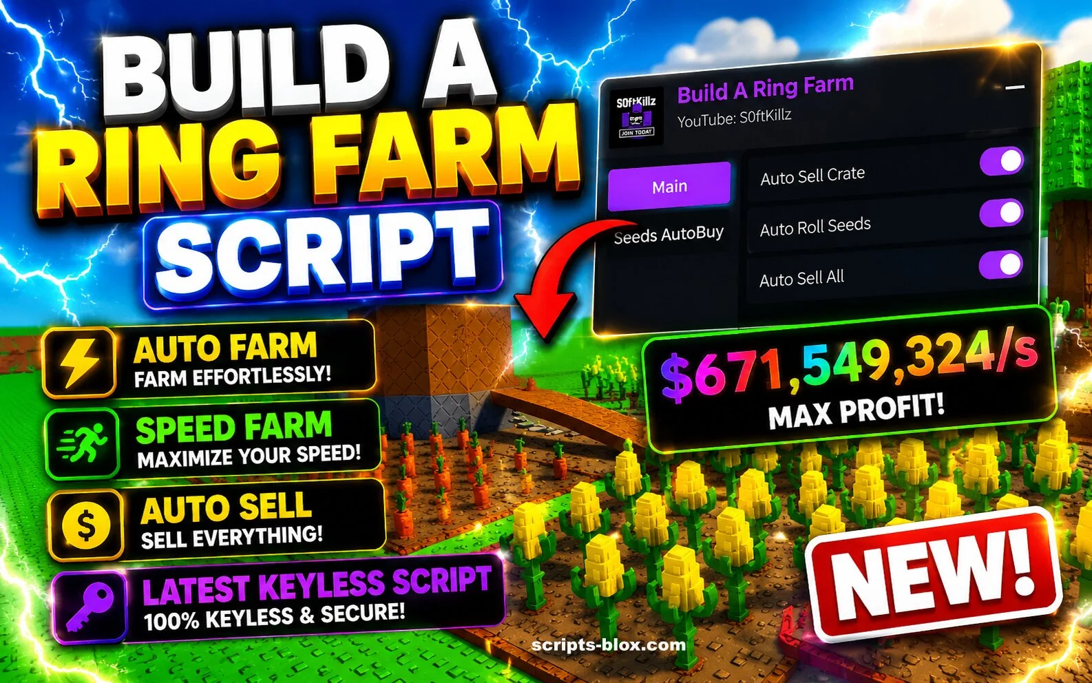 Build A Ring Farm Script » [Auto Farm, Auto Sell, No Key] » Roblox ...