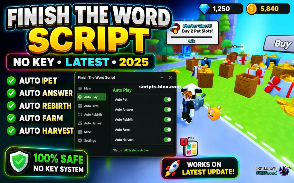 Finish The Word Script