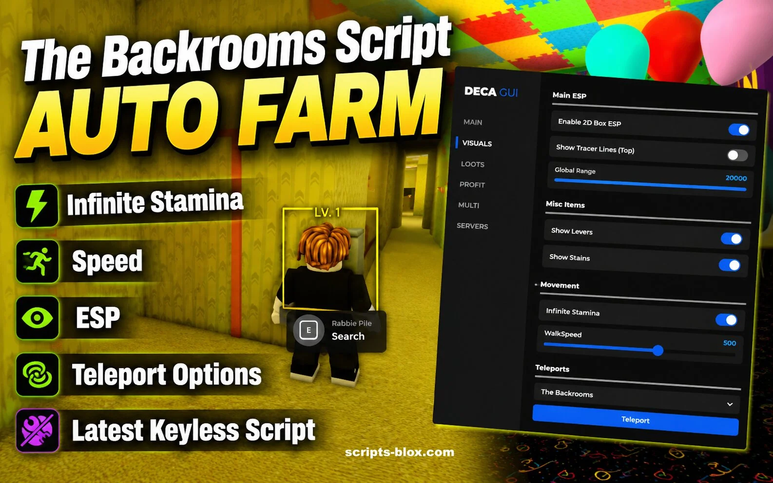 The Backrooms Script » Roblox [No Key Script]